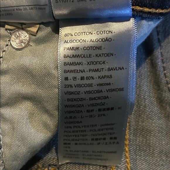 Women's Levi’s 721 High Rise Skinny Blue Jeans - Picture 7 of 8